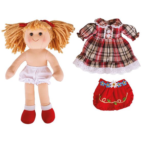 Bigjigs Toys Tkanena lutka Mandie 34 cm