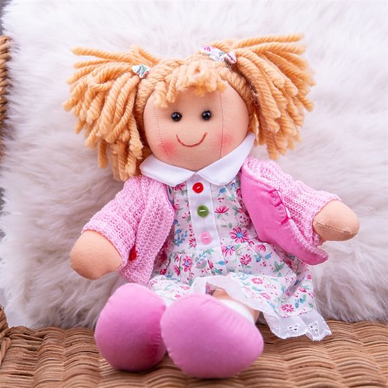 Bigjigs Toys Tkanena lutka Poppy 28 cm