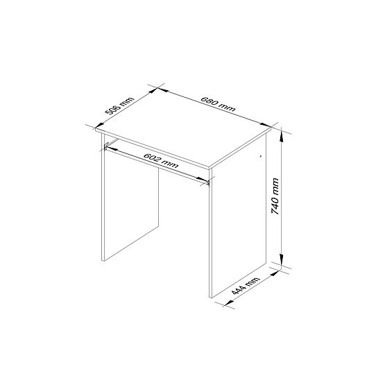 BIJELI PISAĆI STOL STAR PK