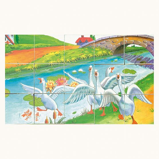 Bino Drvene slikovne kocke domaće životinje 15 dijelova