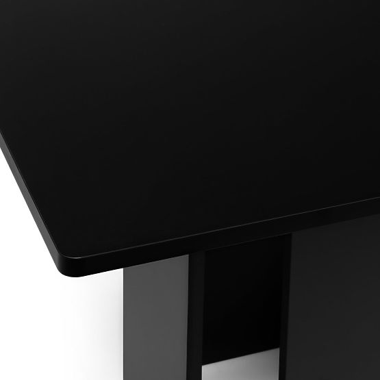 Blagovaonski stol Gasper 100 cm, kvadratni, crni