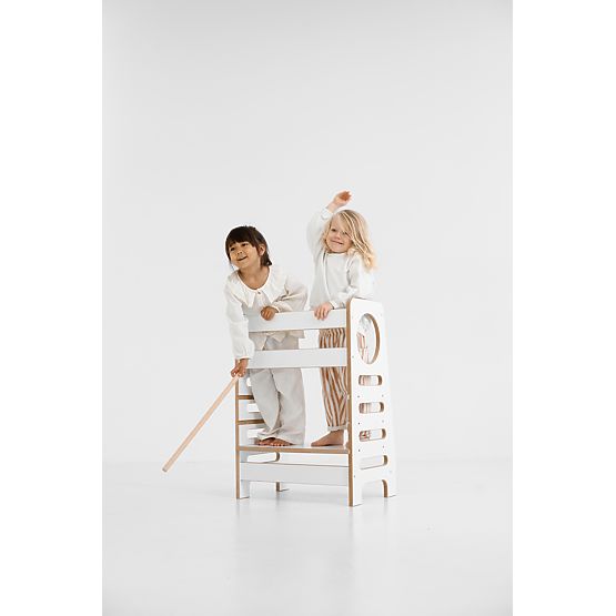 Učionica toranj za blizance DOUBLE M - bijela