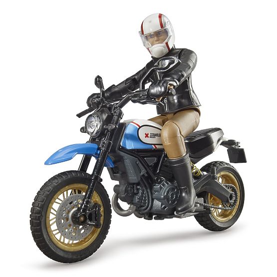 Bruder 63051 BWORLD Motocikl Scrambler Ducati Cafe Racer s vozačem