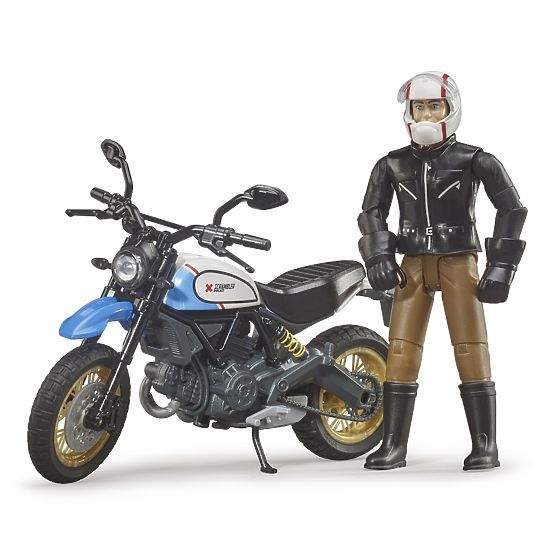 Bruder 63051 BWORLD Motocikl Scrambler Ducati Cafe Racer s vozačem