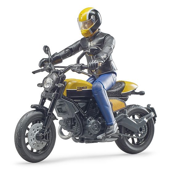 Bruder 63053 BWORLD Motocikl Scrambler Ducati Cafe Racer s vozačem