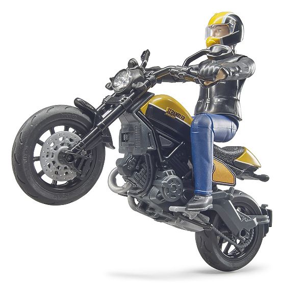 Bruder 63053 BWORLD Motocikl Scrambler Ducati Cafe Racer s vozačem