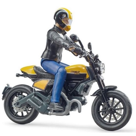 Bruder 63053 BWORLD Motocikl Scrambler Ducati Cafe Racer s vozačem