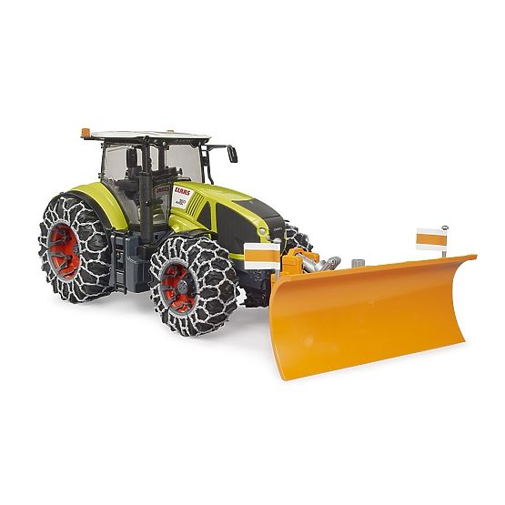 Bruder Claas Axion 950 s lancima za snijeg i plugom