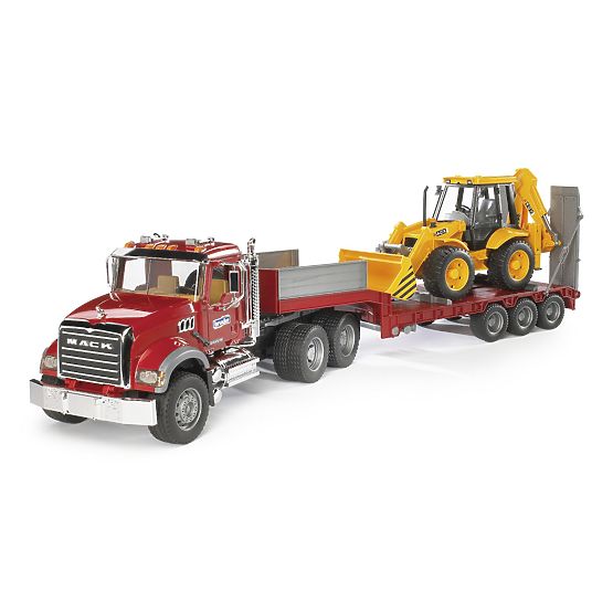 Bruder Kamion MACK Granit prikolica i traktor JCB