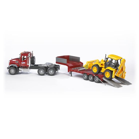 Bruder Kamion MACK Granit prikolica i traktor JCB