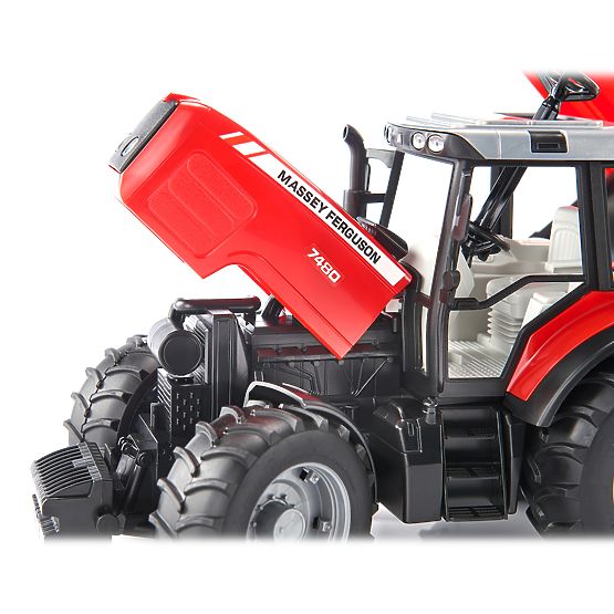 Bruder traktor MASSEY FERGUSON s crvenom prikolicom