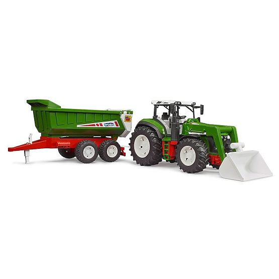 Bruder traktor ROADMAX s prednjim utovarivačem i prikolicom
