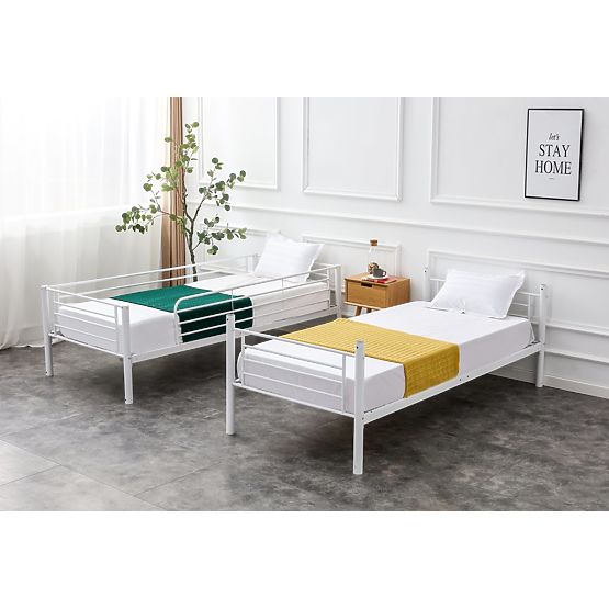 Metalni krevet na kat BUNKY 200x90 cm - bijeli