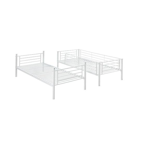 Metalni krevet na kat BUNKY 200x90 cm - bijeli