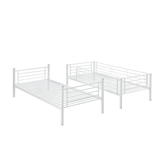 Metalni krevet na kat BUNKY 200x90 cm - bijeli