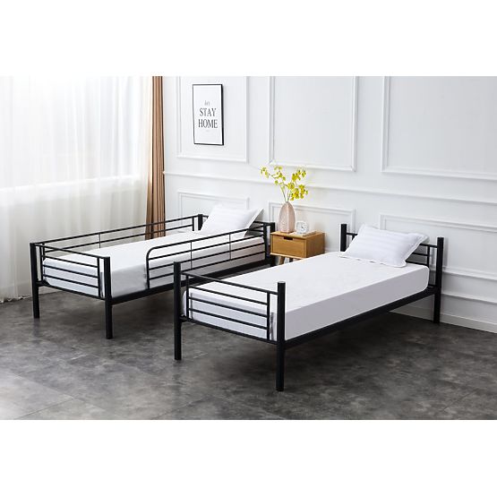 Dvokatni metalni krevet BUNKY 200x90 cm - crni