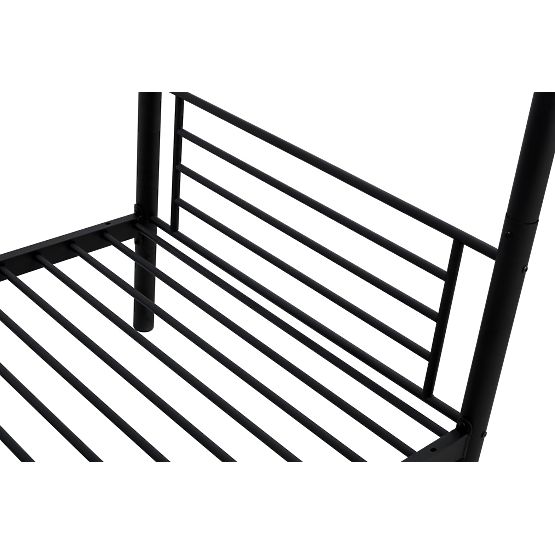 Dvokatni metalni krevet BUNKY 200x90 cm - crni
