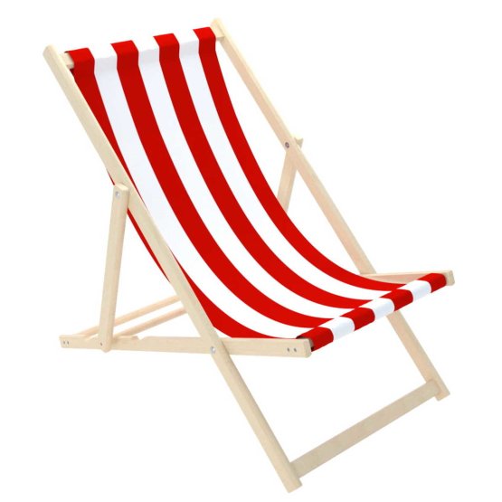 Stolica za plažu Stripes - crveno-bijela
