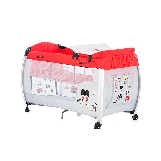 CHIPOLINO Cestovní postýlka Play pen and crib  Casida - červená