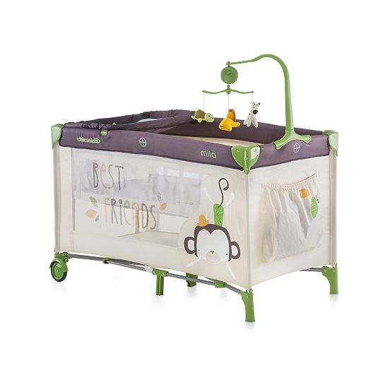 CHIPOLINO Cestovní postýlka  Play pen and Crib  Mila - hnědá