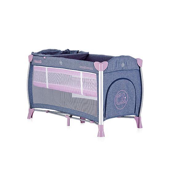 CHIPOLINO Cestovní postýlka  Play pen Casablanca - Pink Orchid