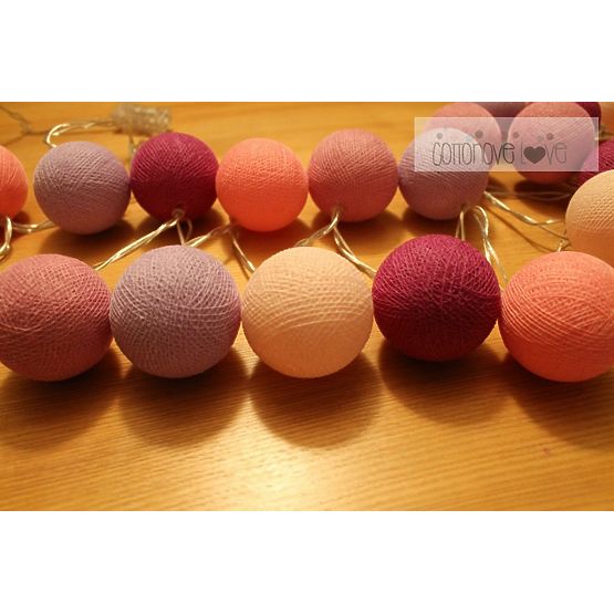 Cotton balls - light berry