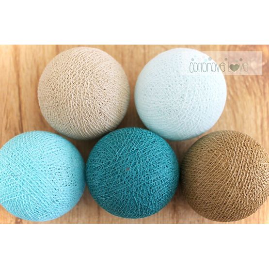 Cotton balls - tyrkysové