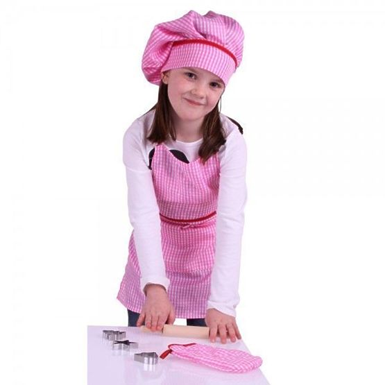 Crveni set za kuhanje s pregačom