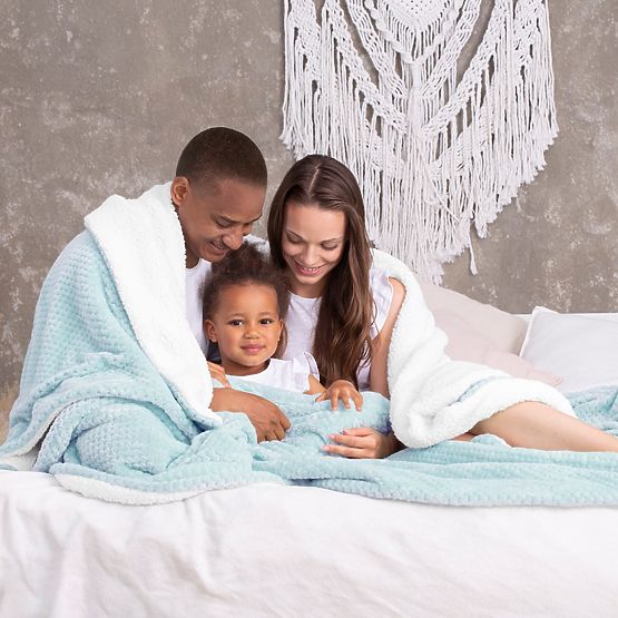 Deka SHLEEPY svijetloplava žakard uzorak klasični stil 70x150