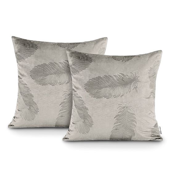 Dekorativna navlaka za jastuk PEACOCK boja cappuccino s utisnutim životinjskim motivom u stilu glamu