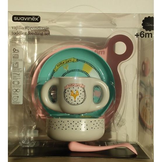 Dětská jídelní sada Hello Fox - Suavinex