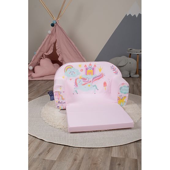 Dječji kauč Magic unicorn - roza