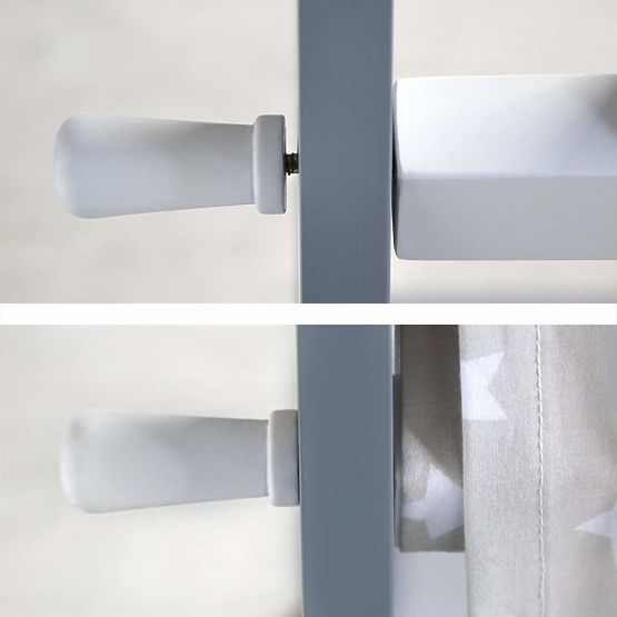 Dětská postel Teepee - bílá-šedá