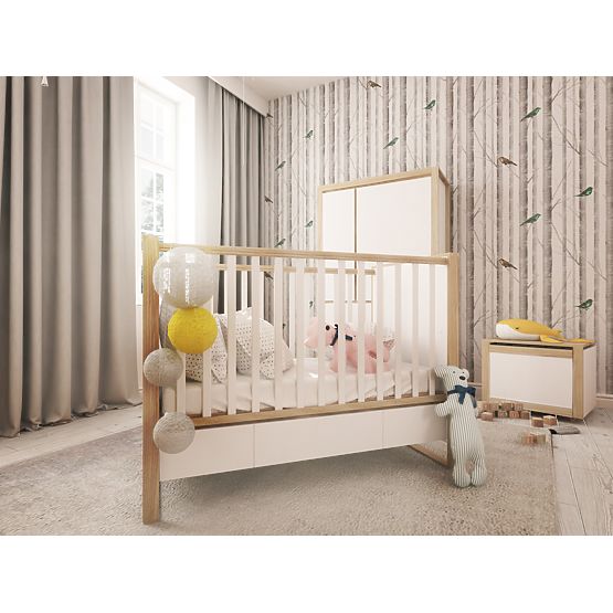 Dětská postýlka Elegant Cream s úložným prostorem