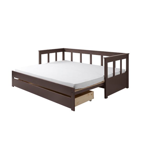 Dětská rozkládací postel se zády Pino - šedá