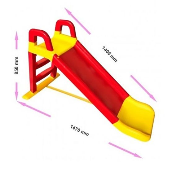 Dječji tobogan Happy 140 cm - crveno-žuti