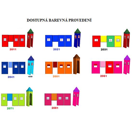 Dětská vyvýšená postel Gabi s věží - borovice