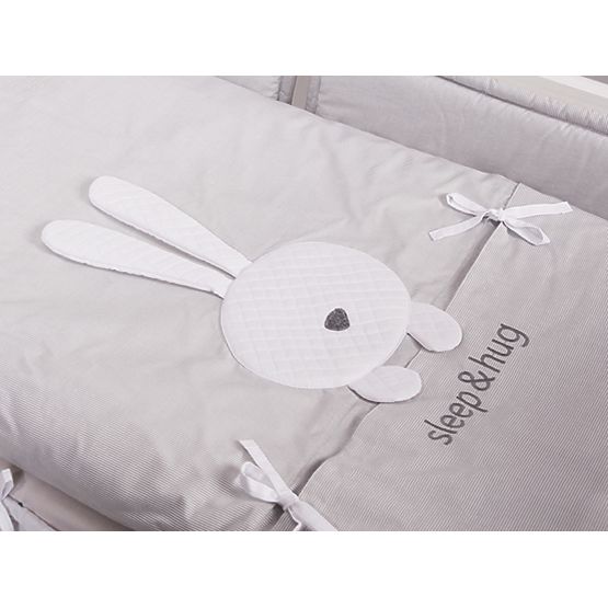 Dětské 2-dílné povlečení sleep & hug - šedé