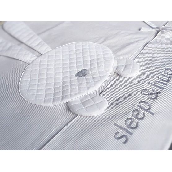 Dětské 2-dílné povlečení sleep & hug - šedé