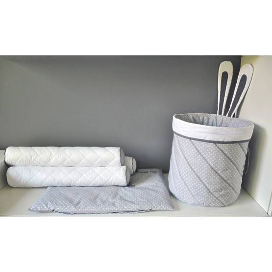 Dětské 3-dílné povlečení zajíček - šedá