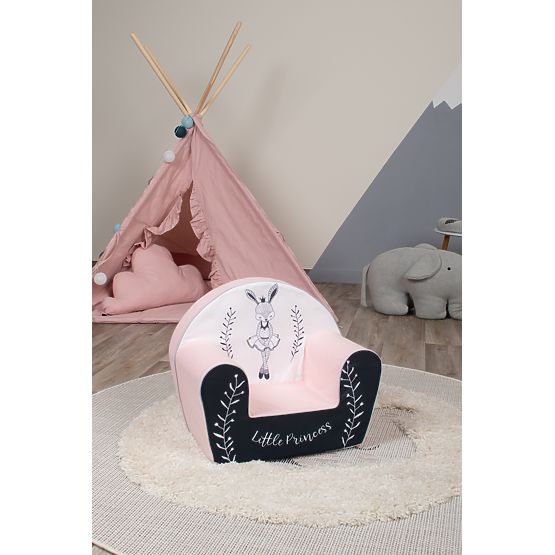 Dječja stolica Bunny Ballerina - bijelo-roza