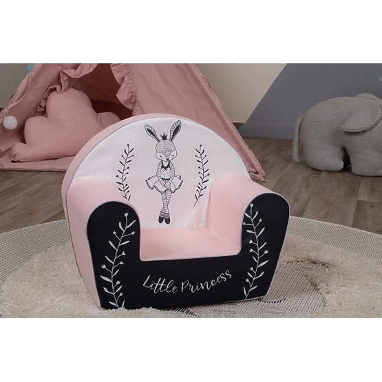 Dječja stolica Bunny Ballerina - bijelo-roza
