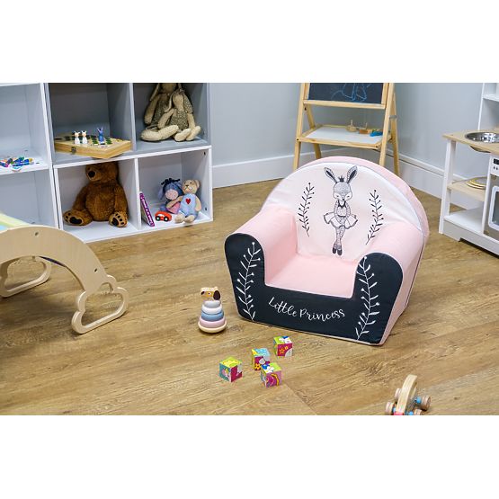Dječja stolica Bunny Ballerina - bijelo-roza