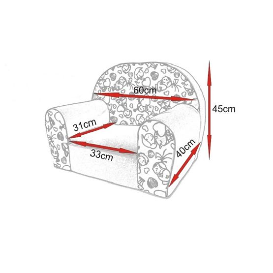 Dječji stolac Životinje - različite boje