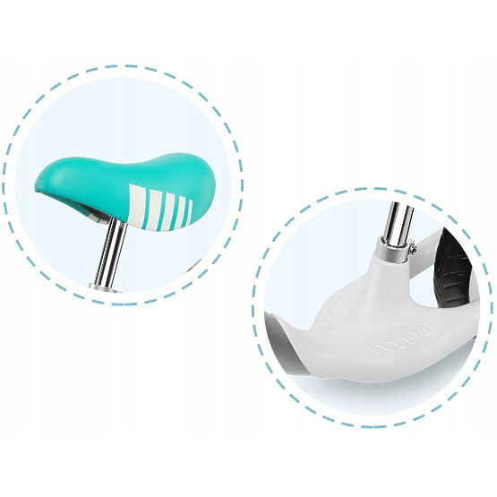 Dječji izbacivač Arie s ručnom kočnicom - sivo-zeleni