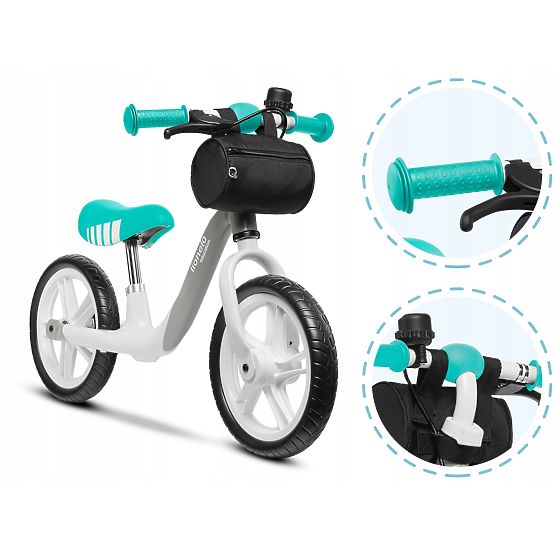 Dječji izbacivač Arie s ručnom kočnicom - sivo-zeleni