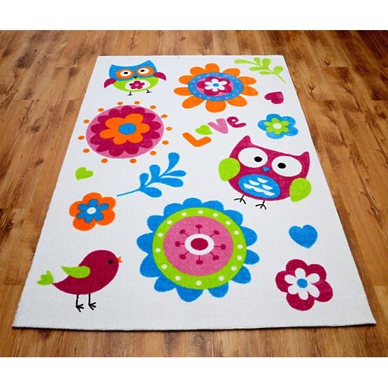 Dětský koberec Bílé sovičky