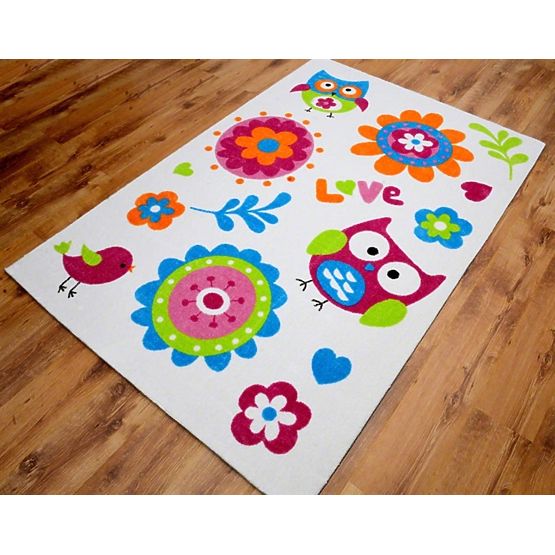 Dětský koberec Bílé sovičky