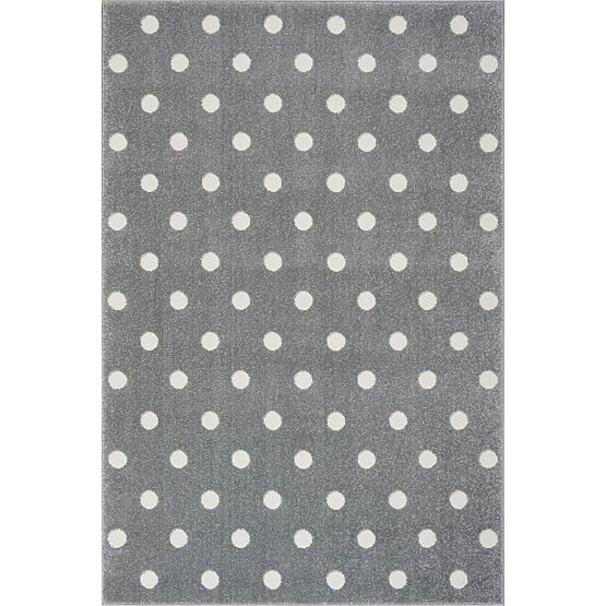 Dětský koberec CIRCLE stříbrnošedý/ bílý