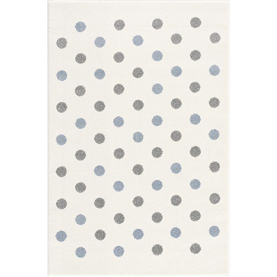 Dětský koberec Confetti - krémovo-modrý